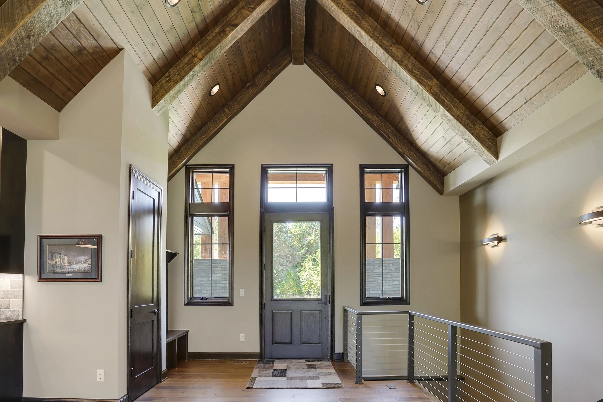 Vaulted Wood Beam Entry