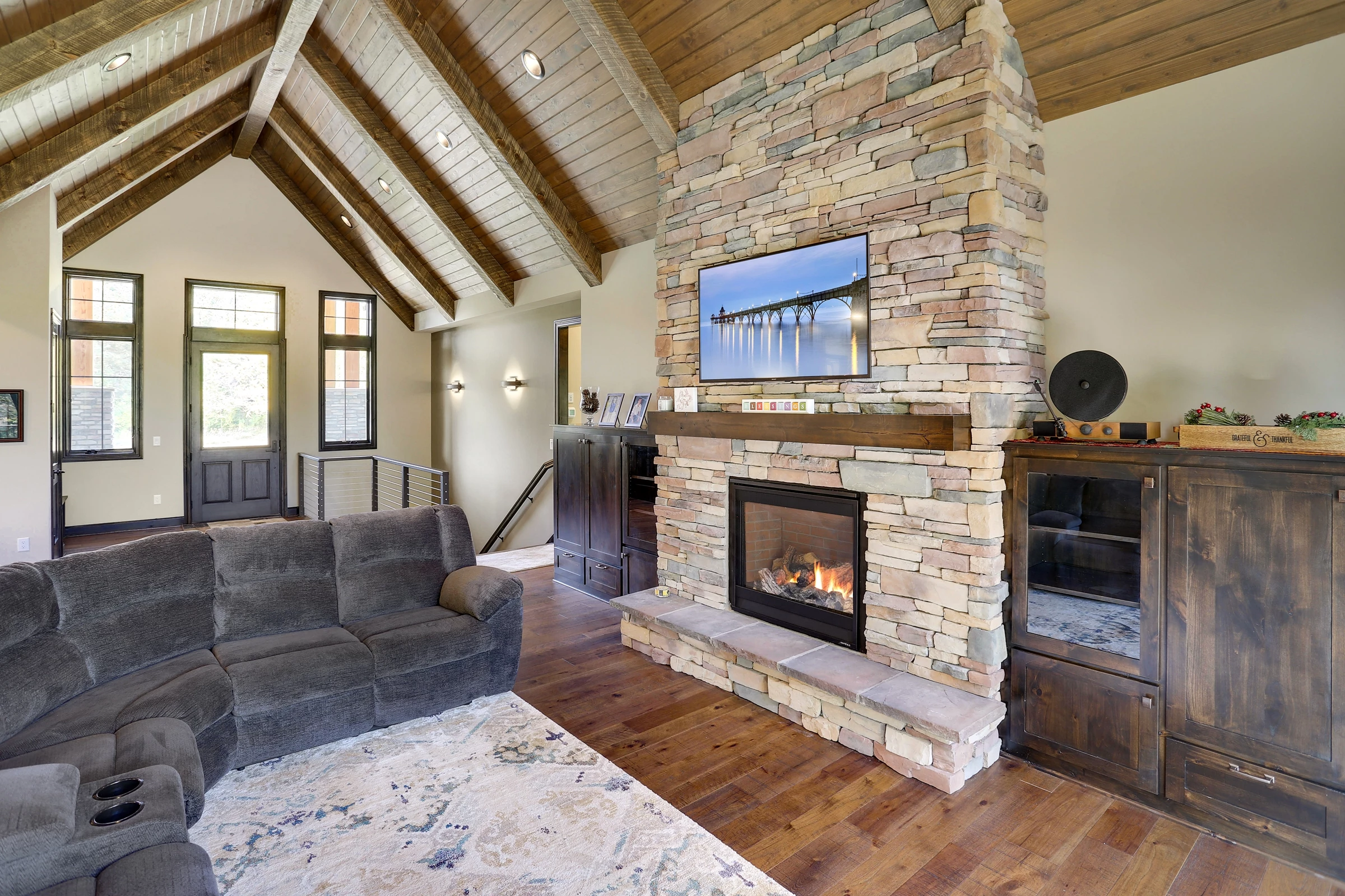 Stone Fireplace