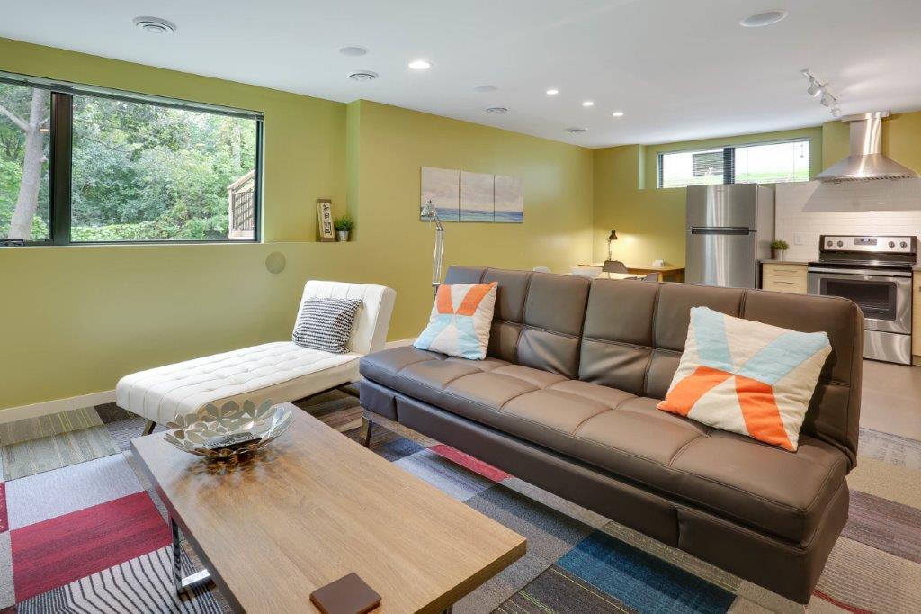 Minneapolis Modern Home Lower Level Rec Room