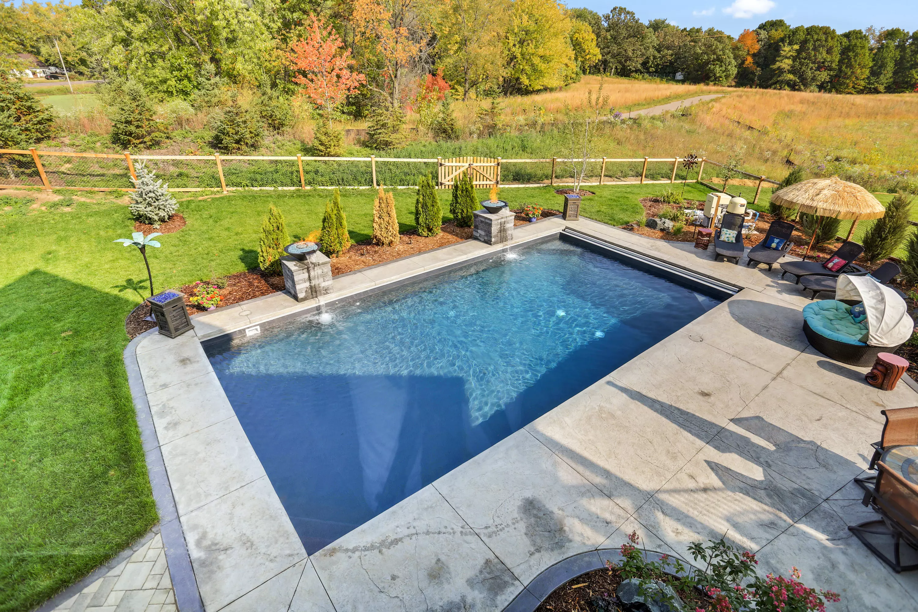 Pool with Stamped Concrete