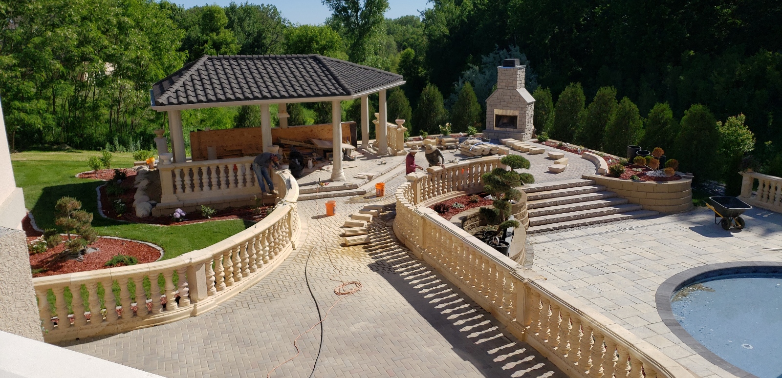 Luxury Ramsey County Estate Outdoor Grand Pavillion and Kitchen