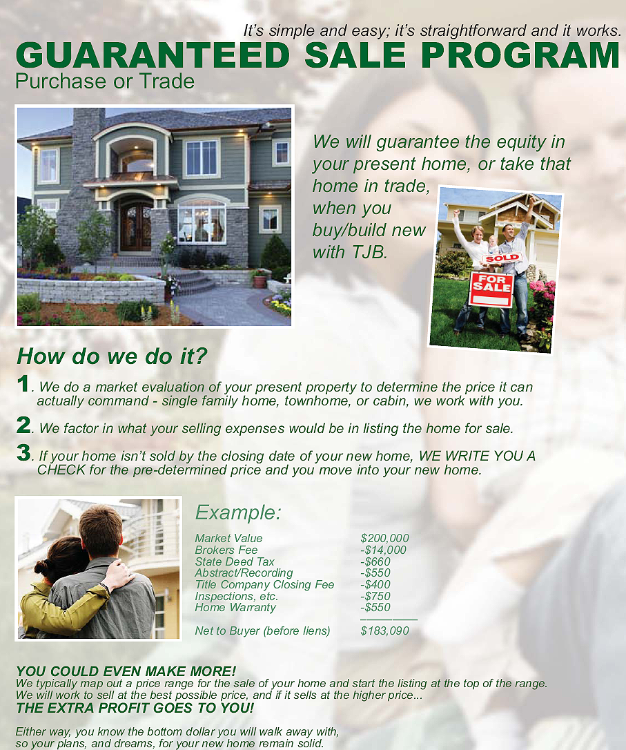 Guaranteed sale of your home