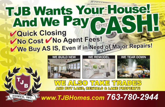 We buy homes and pay cash, quick closing, no cost, no agent fees, we buy as is...even if major repairs are needed!