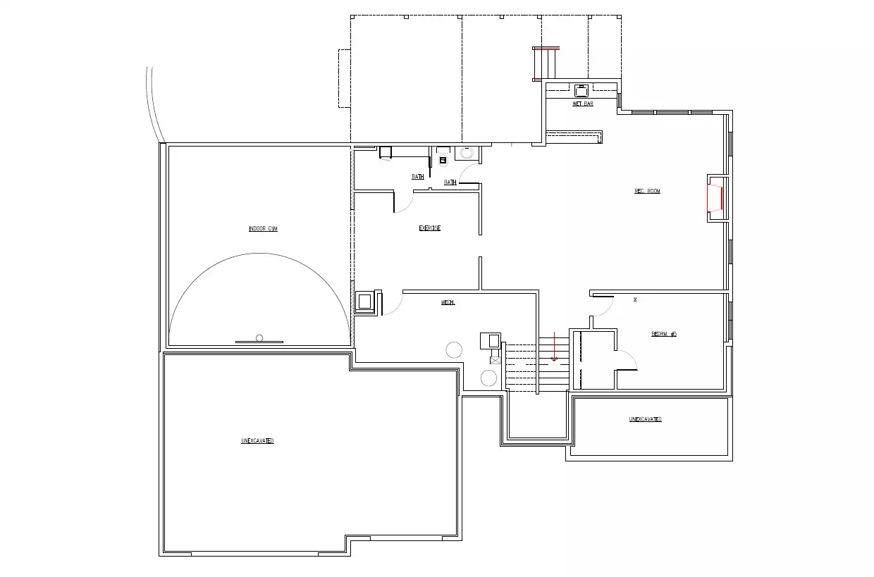 TJB #604 Heather Home Plan Basement Floor Plan