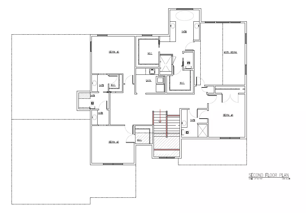 TJB #604 Heather Home Plan Upper Floor Plan