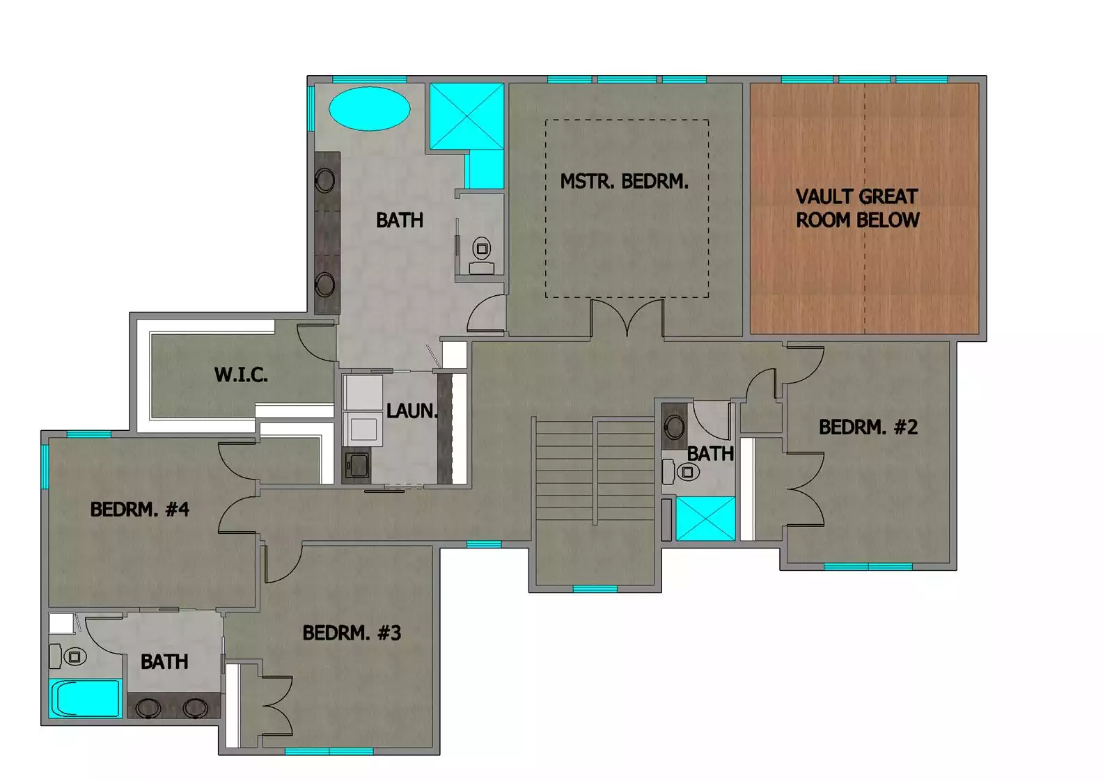 Dianna TJB #671 Home Plan Upper Floor Plan