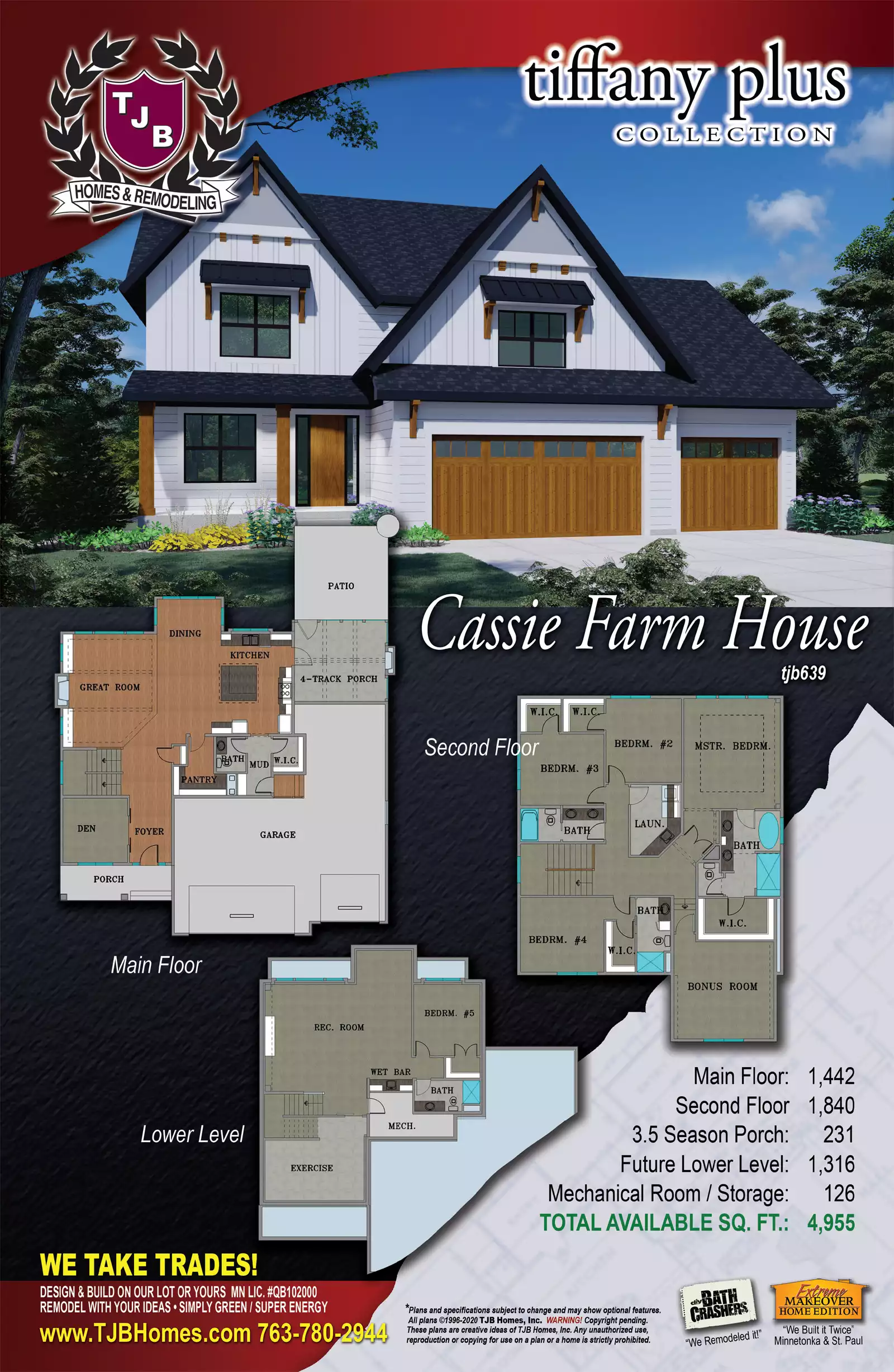 Cassie Farm House Home Plan #639