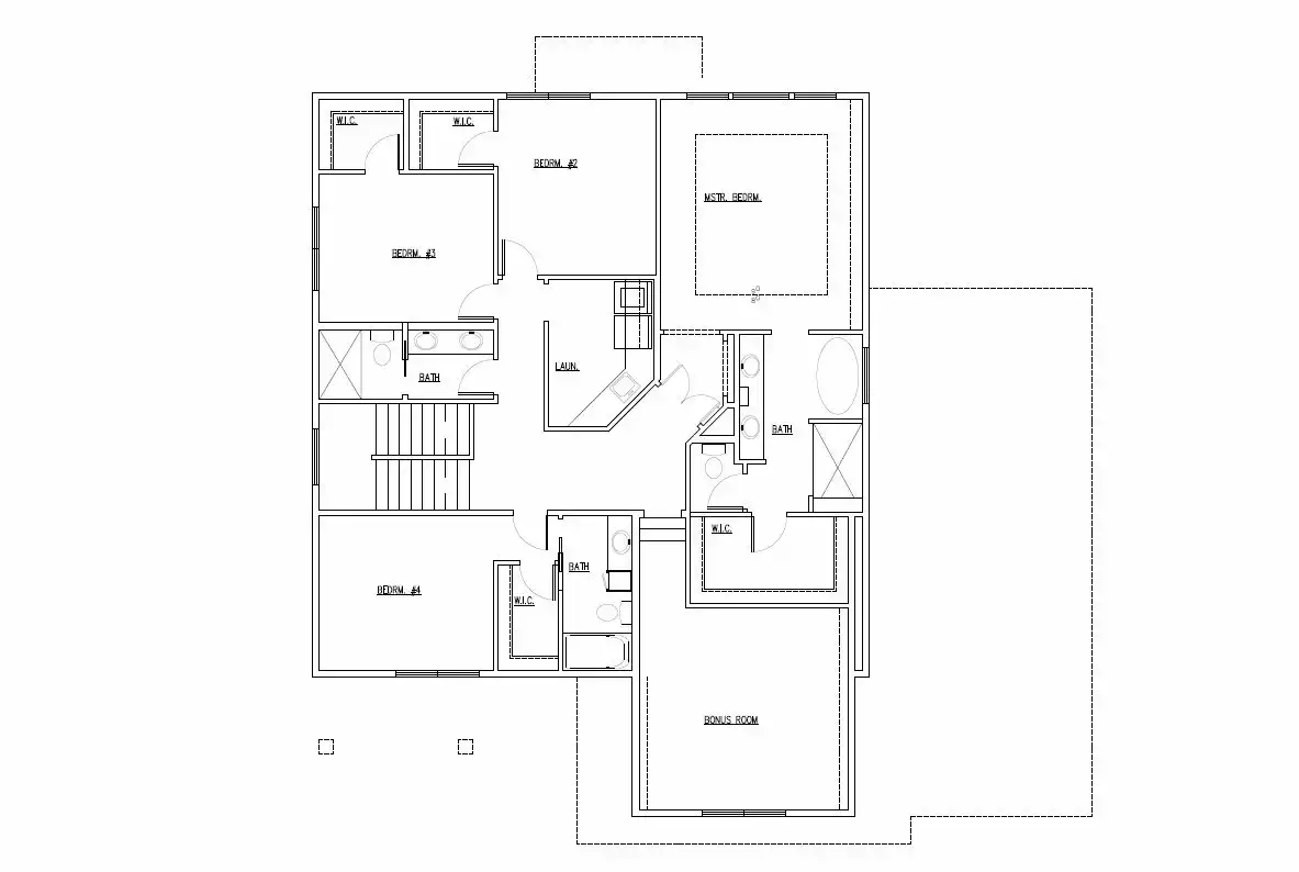Cassie Home Plan #616 Home Plan Upper Floor Plan