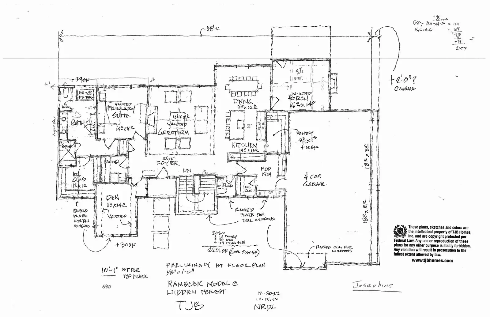 Josephine Home Plan Main Floor Plan