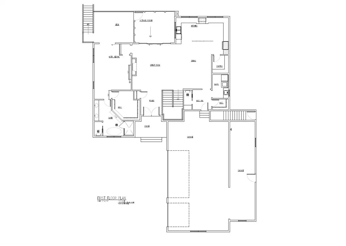 “Lisa” TJB #632 Home Plan Main Floor Plan