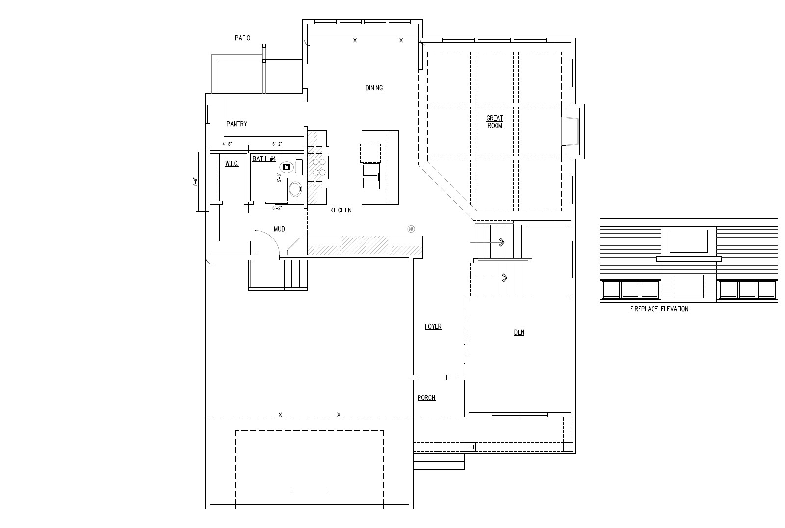 Elana-Concord TJB #485 Narrow Lot Home Plan First Floor Plan