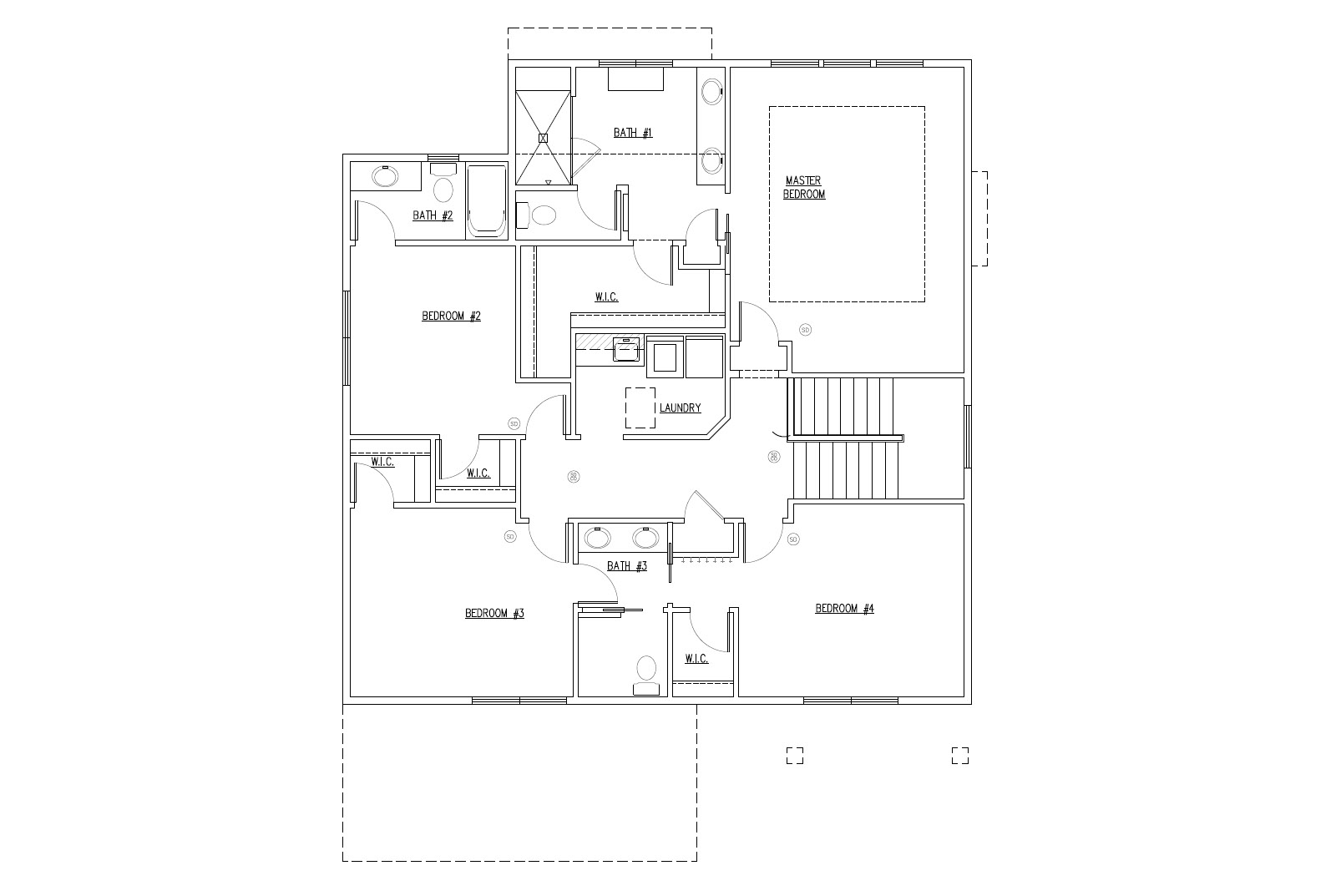 Elana-Concord TJB #485 Narrow Lot Home Plan Second Floor Plan