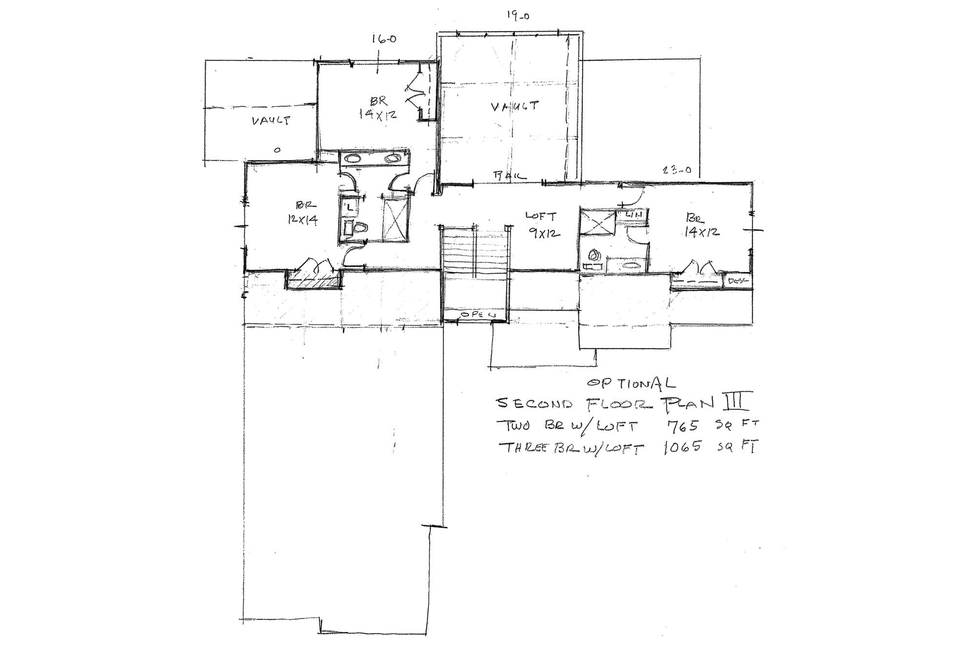 Home Plan Optional Second Floor Plan