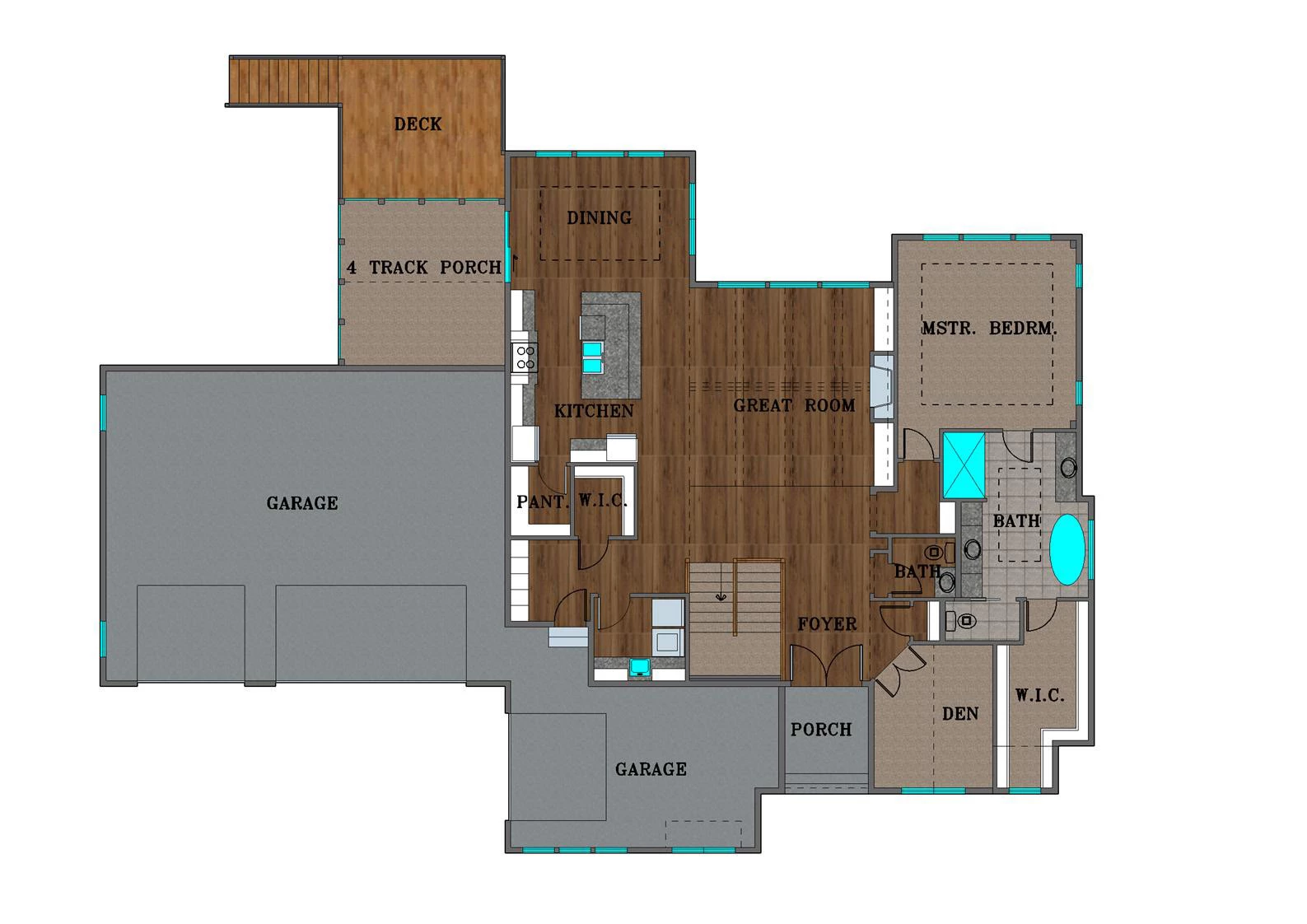 TJB #638 Angela II Home Plann Basement Floor Plan