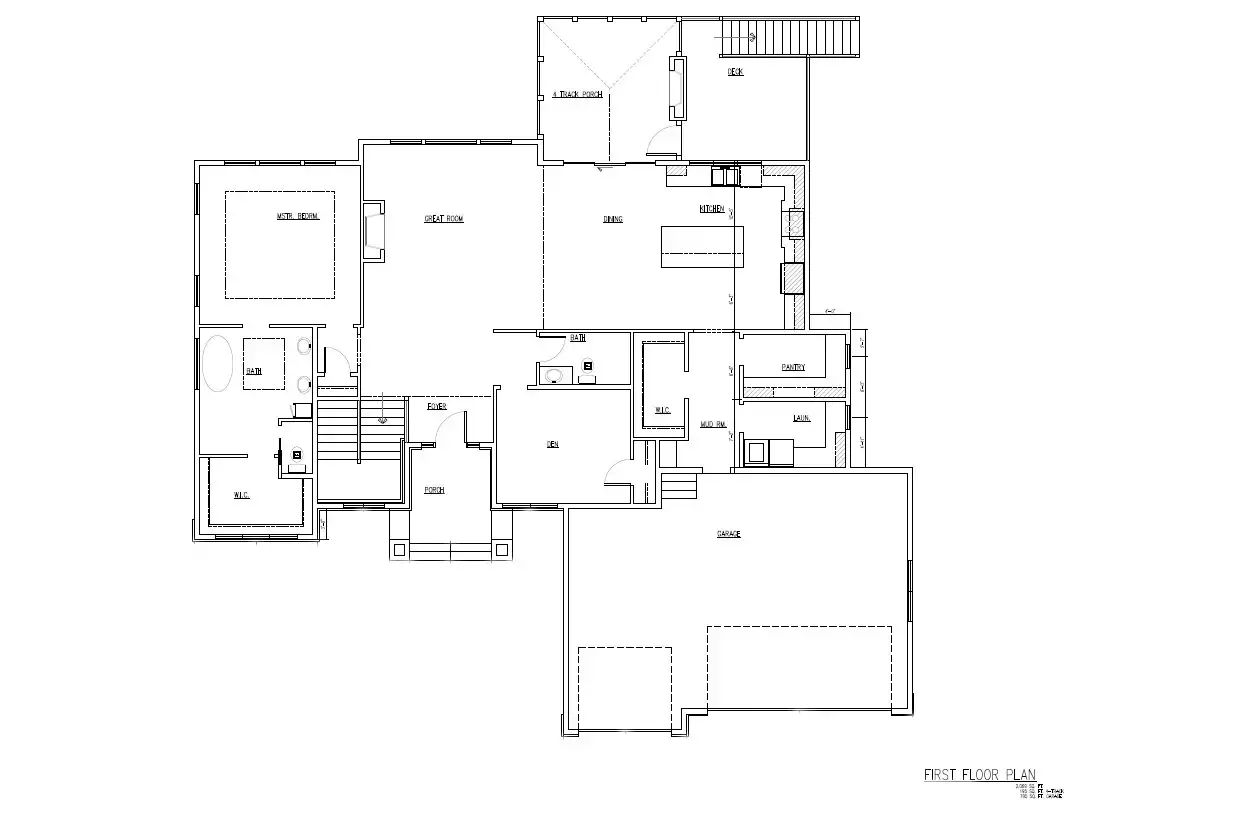 Rambler 3 Bedroom plus Den, 3 Bath, Triple Garage, 4-Track Porch &Deck ...