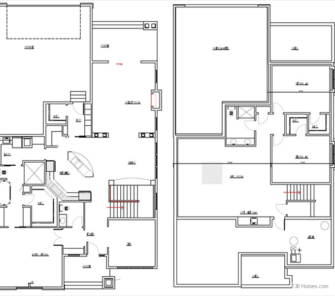 Home Plan Main and Lower Floor Plan