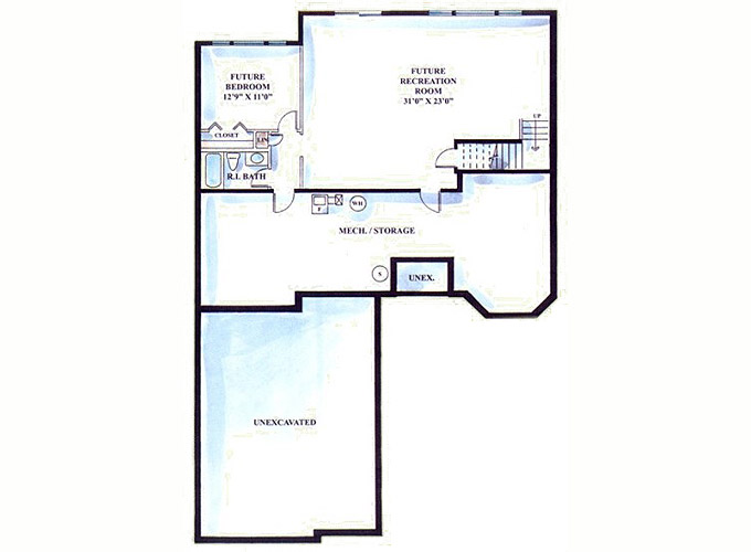Home Plan Lower Level Floor Plan