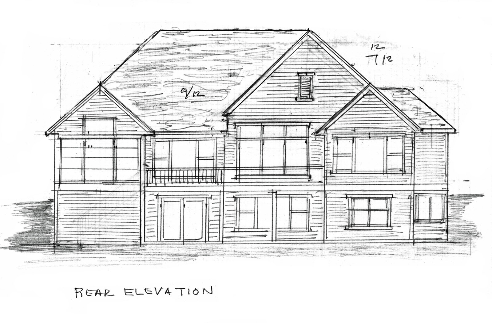 Sandy TJB #731 Home Plan Rear Elevation