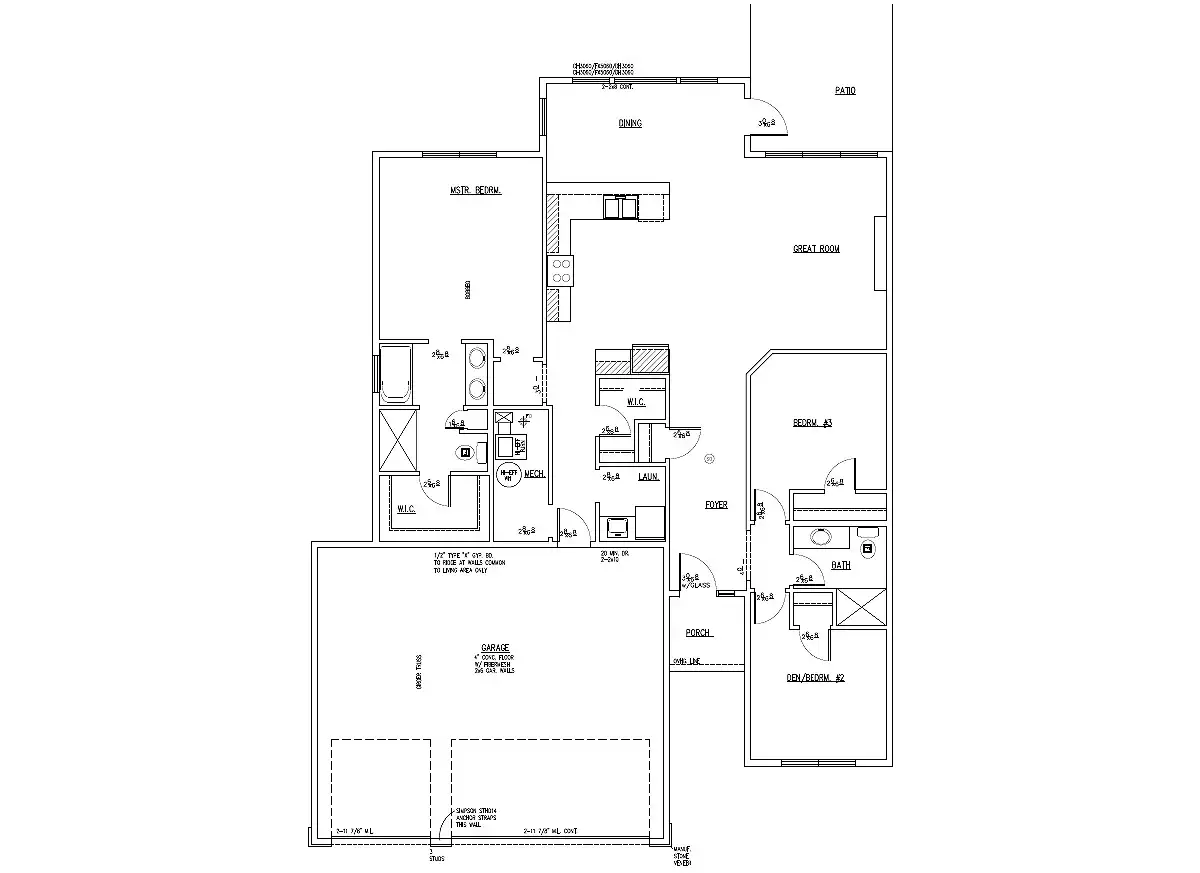 “Renae” TJB #581 Home Plan Main Floor Plan