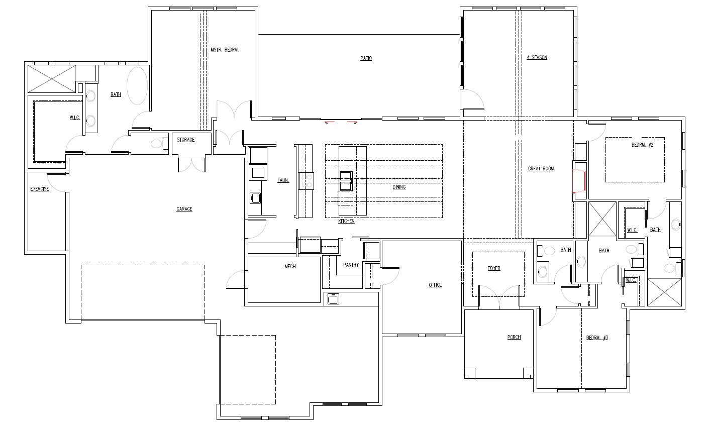 TJB614 Home Plan Main Floor Plan