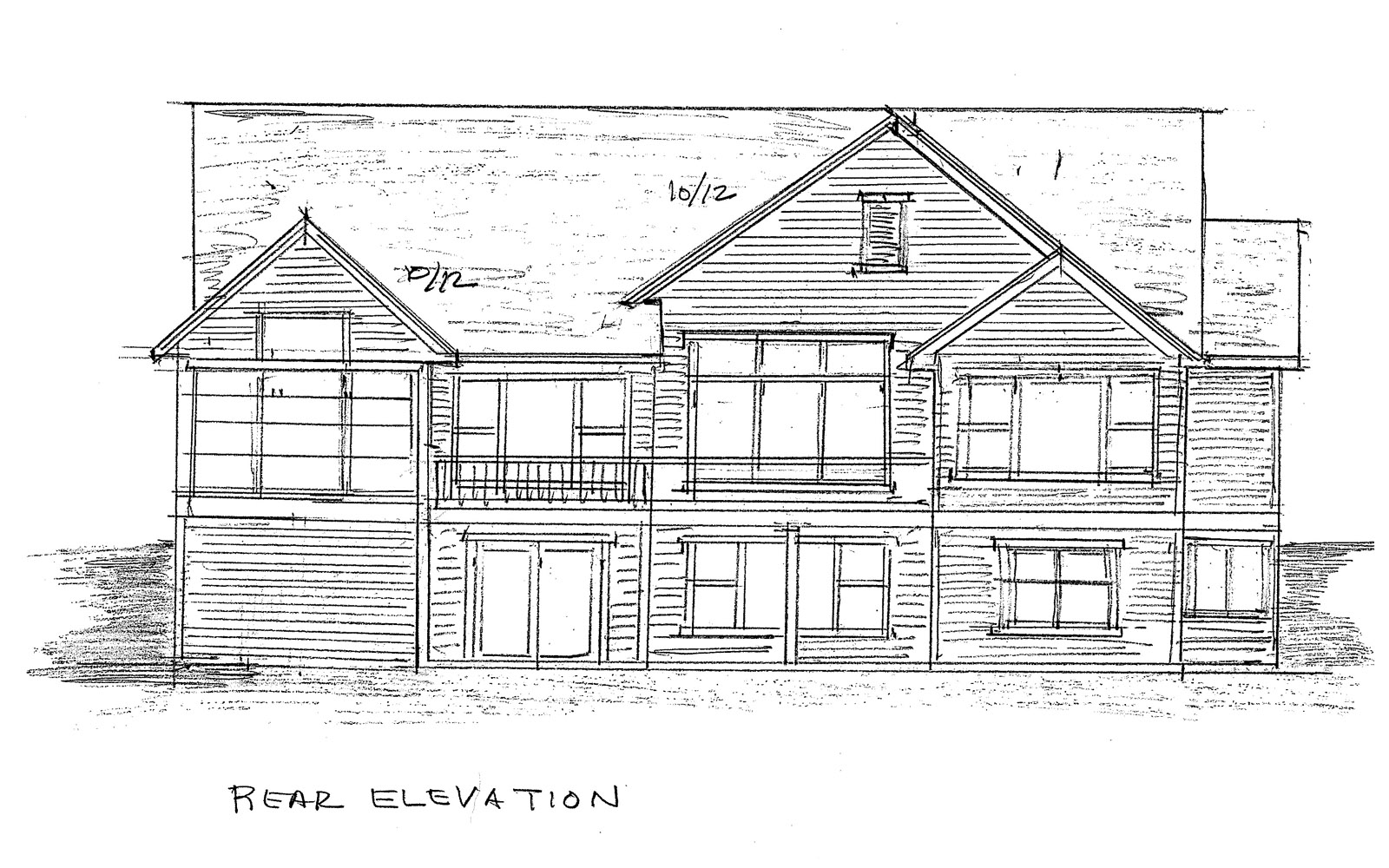 2024-1 Home Plan Rear Elevation