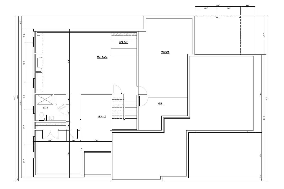 TJB #587 Home Plan Basement Floor Plan