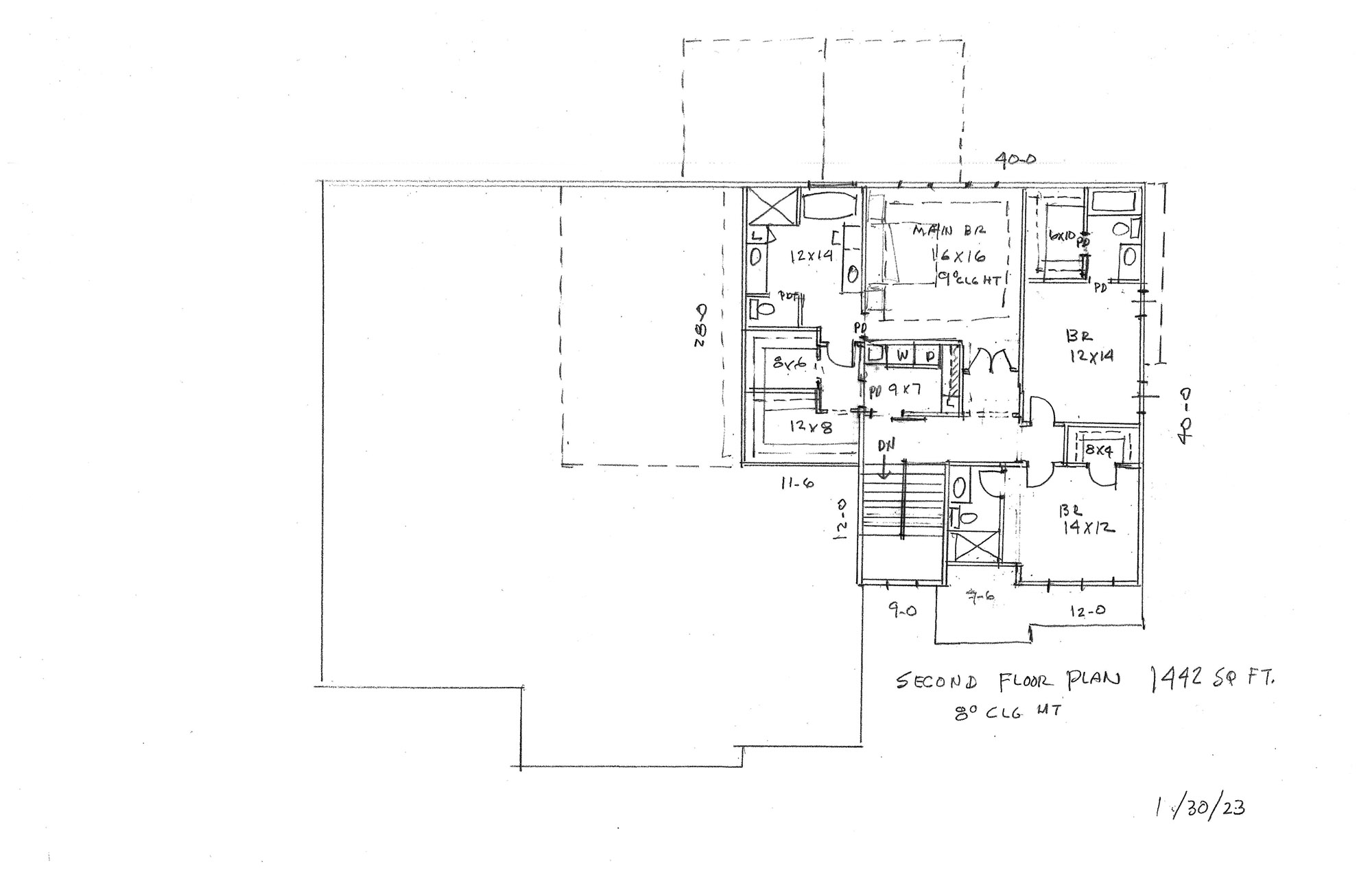 Michelle RV Garage Home Plan Second Floor Plan