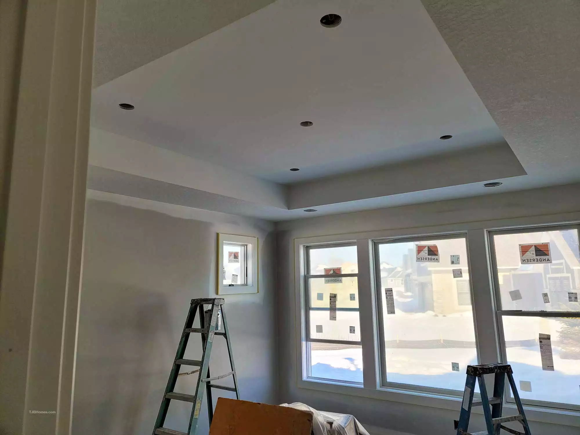 Stepped ceiling Master bedroom