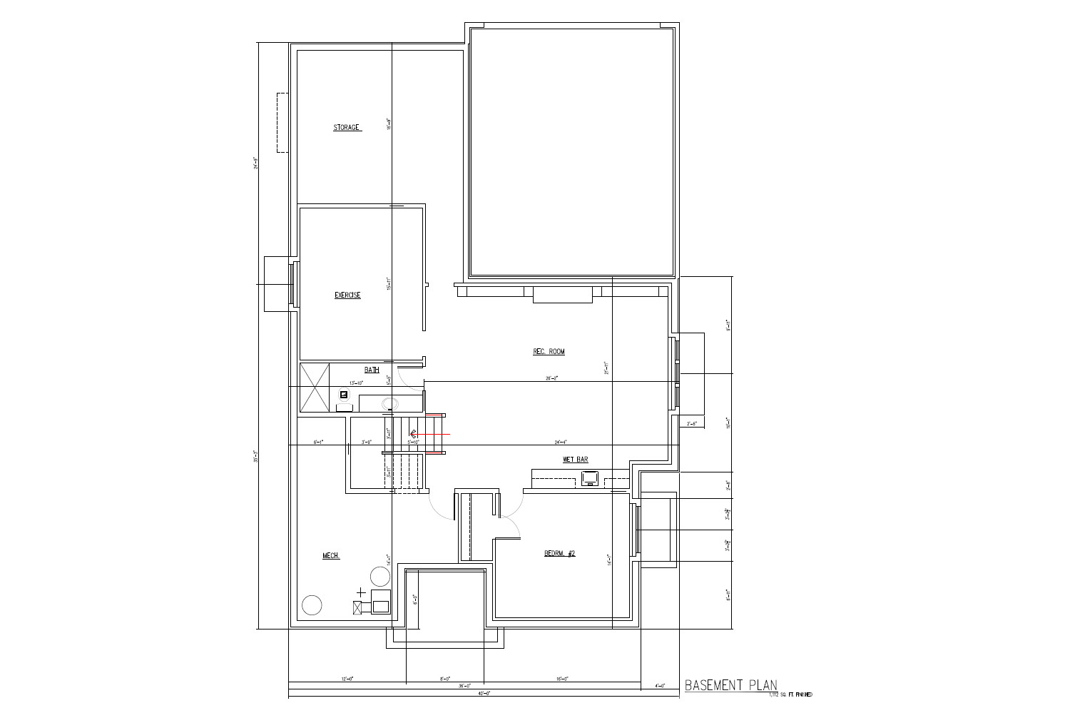 TJB #677 “Tammy” Villa Home Plan Basement Floor Plan