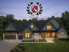 The Christina 1.5 story main floor master home plan on 2.91 Acres Overlooks Pond