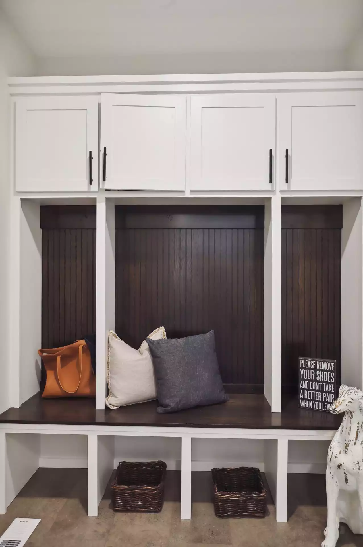 Deluxe built-in cubbies and storage