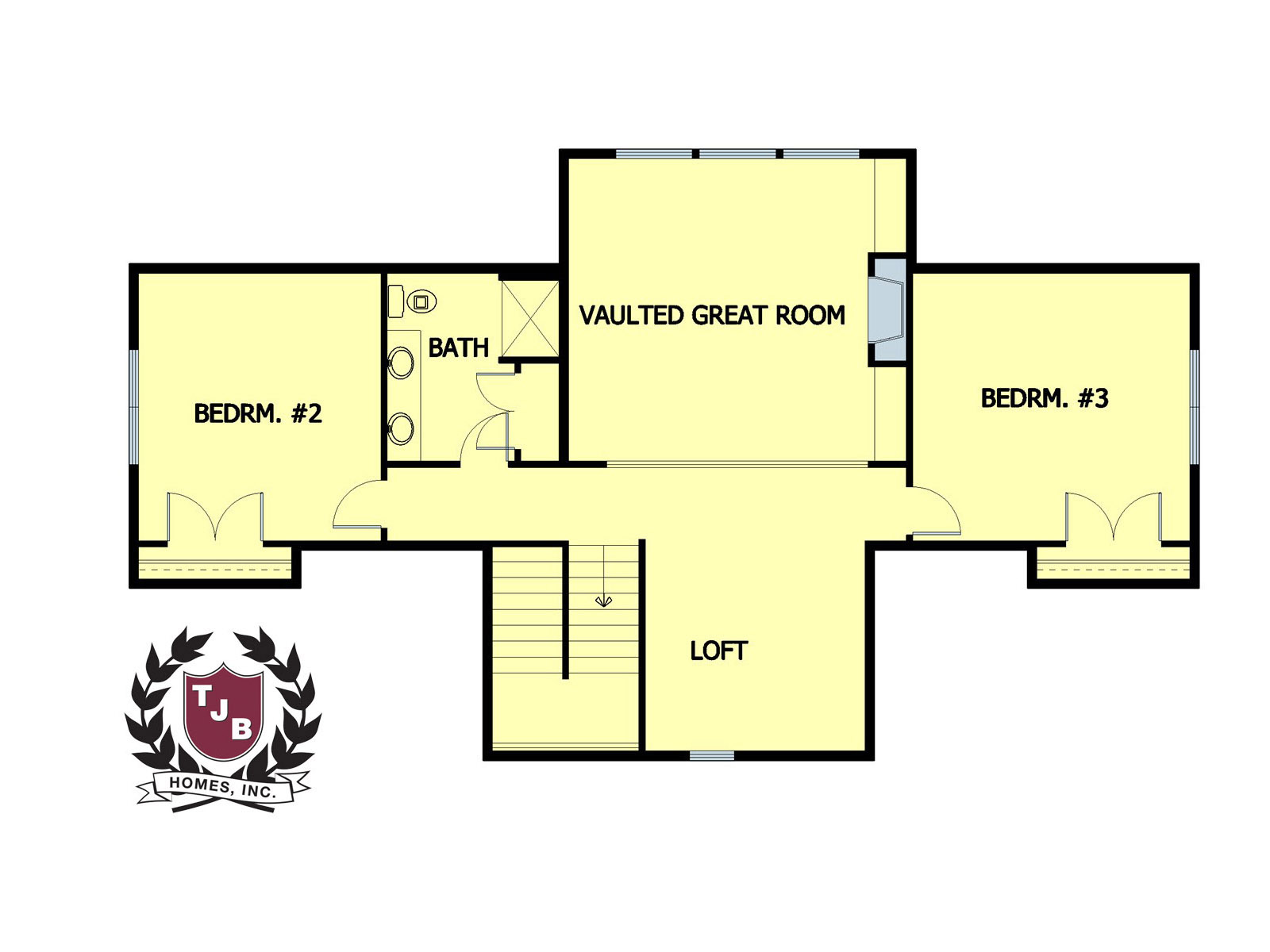 Kristy upper floor plan with loft and bedrooms