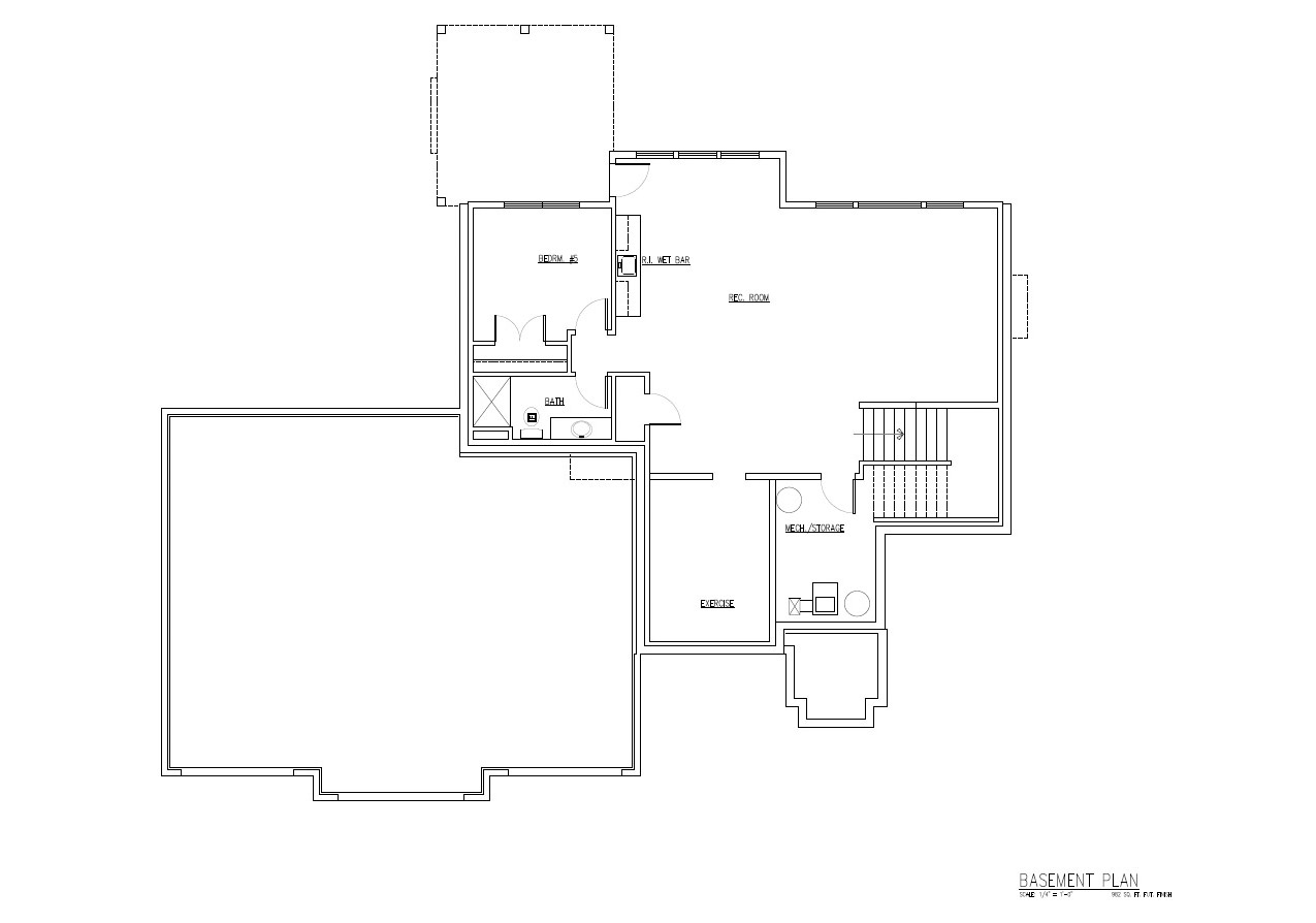TJB #721 Nicole Home Plan Basement Floor Plan