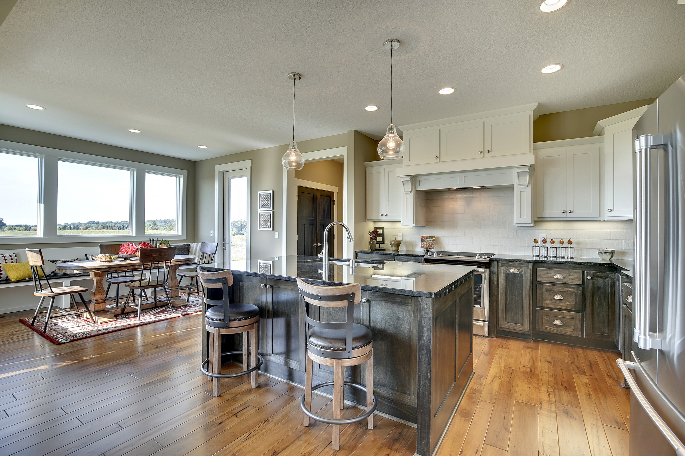 Kitchen open to Dining Nook