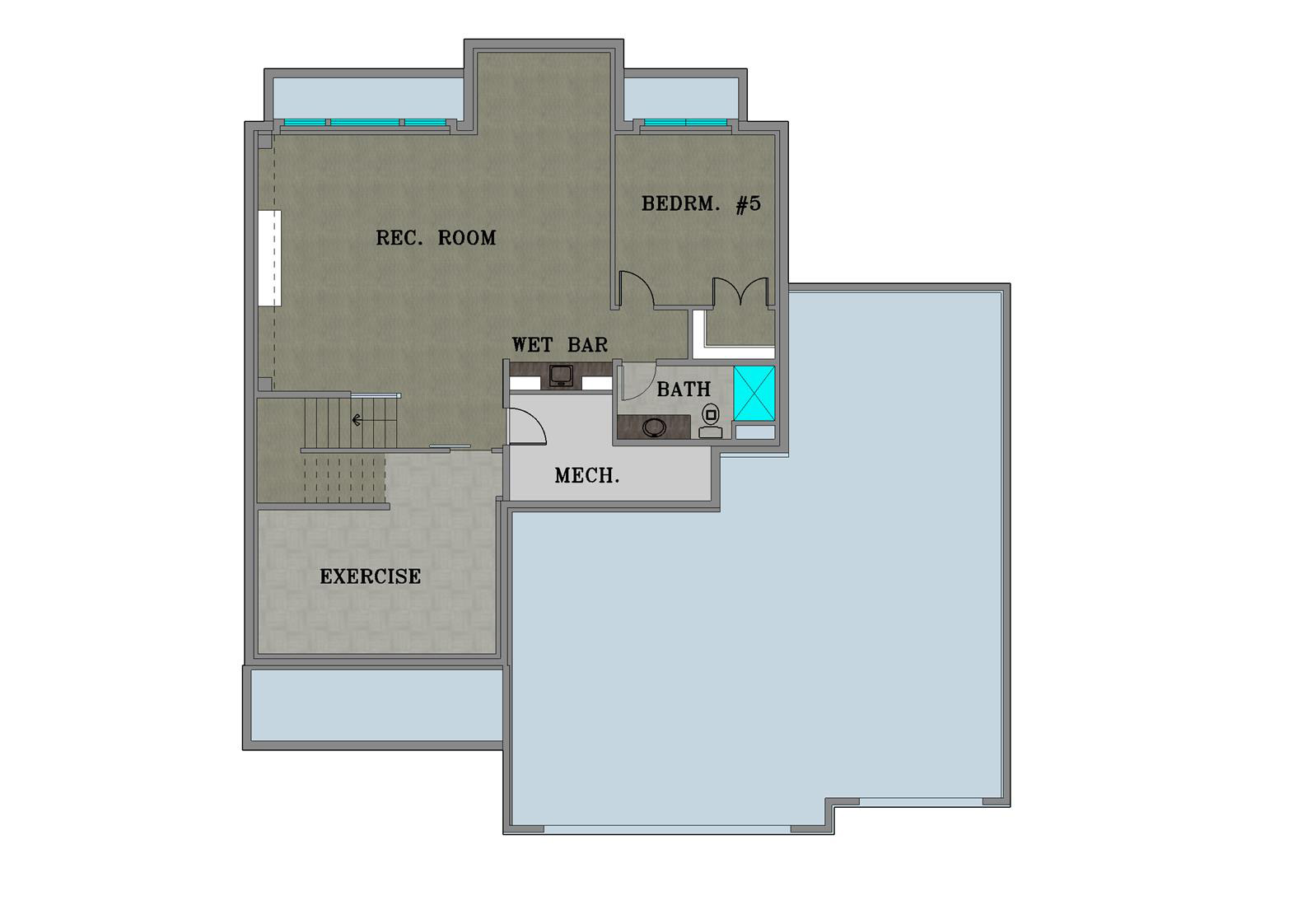 TJB #639 Home Plan Basement Floor Plan